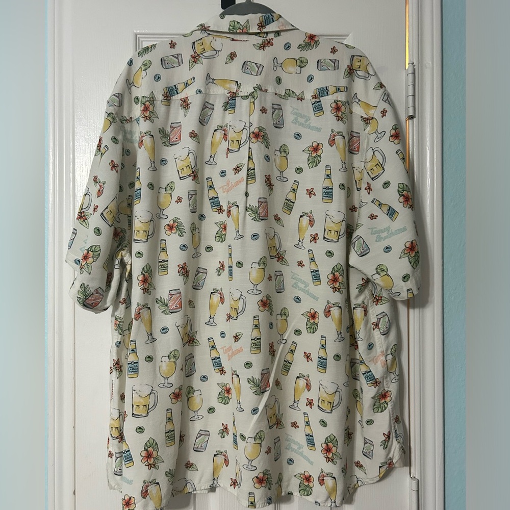 Big & Tall Tommy Bahama Veracruz Cay Brewhama Sport Shirt 2XL - Picture 3 of 7